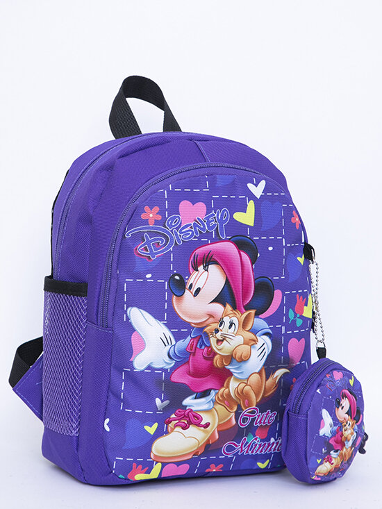 Рюкзак детский, рюкзак для детей, рюкзак для мальчика, рюкзак для девочки, рюкзак для садика, прогулочный рюкзак, дошкольный рюкзак "Mickey Mouse" (Микки Маус) (сиреневый)