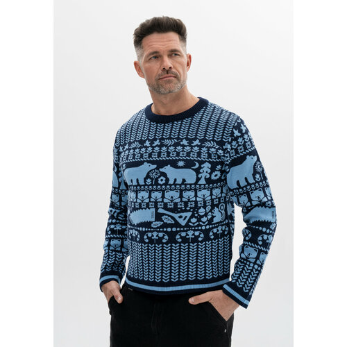 Свитер Великоросс, размер 60, синий свитер великоросс размер 60 коричневый