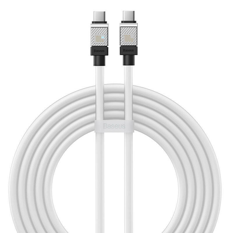 Кабель Baseus CoolPlay Series Fast Charging Cable Type-C to Type-C 100W 2m White (CAKW000302)