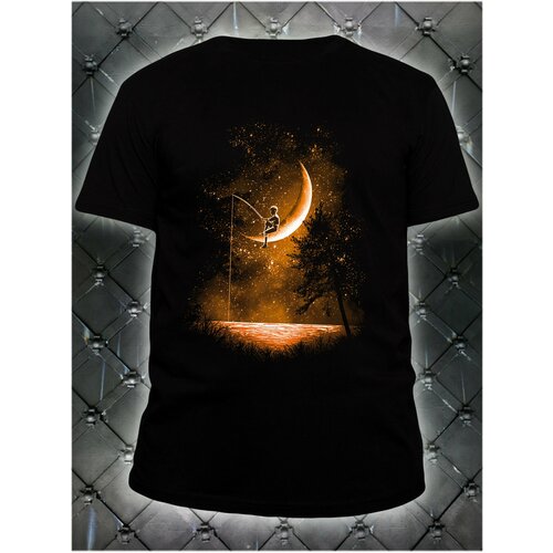 Футболка Ночь, размер 54, черный