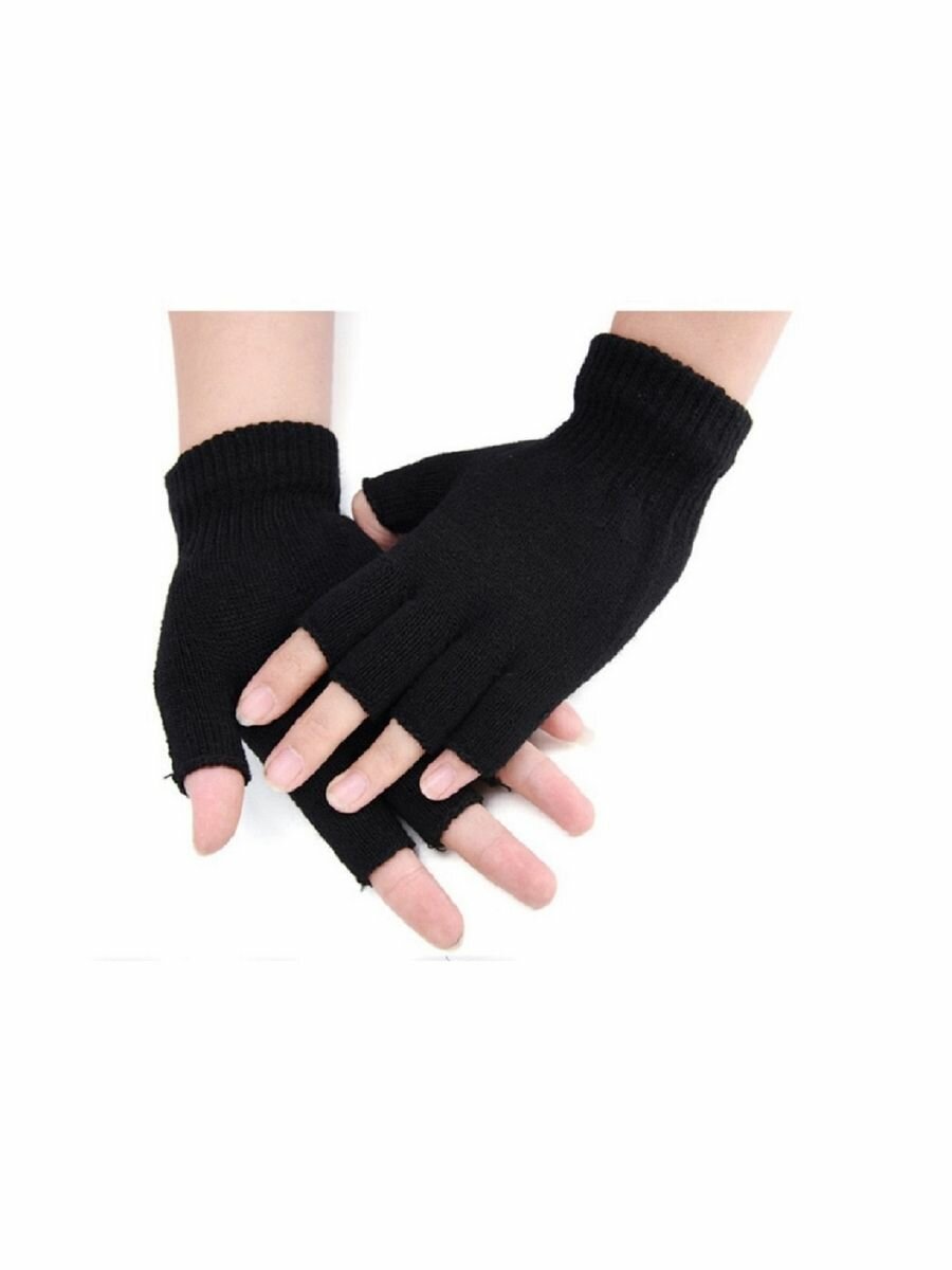 Перчатки  для женщин, размер 8.5, черный — фото 1