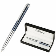Ручка шариковая Delucci "Volare", синяя, 1,0 мм, корпус серебро/серо-голубой