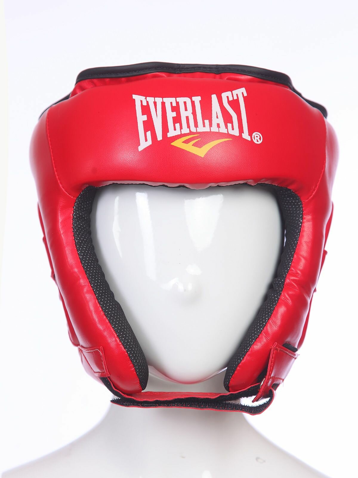 Боксерский шлем Everlast, шлем для бокса тренировочный, красный- L