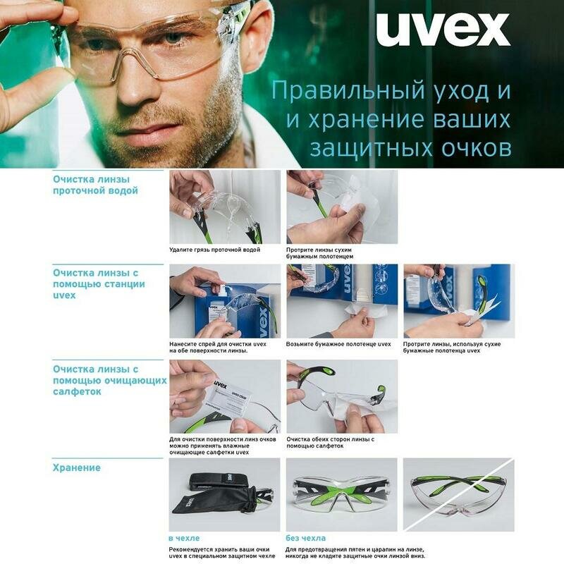 Прозрачные защитные очки Uvex X-fit