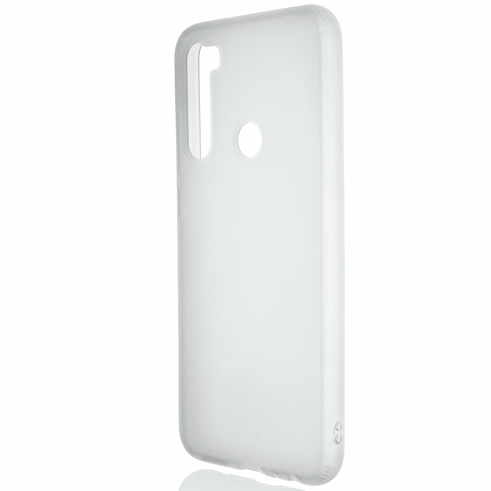 Силиконовый матовый полупрозрачный чехол для Xiaomi RedMi Note 8 белый