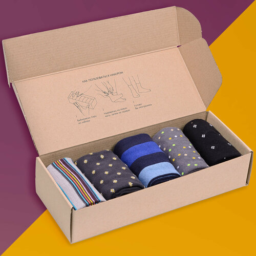 фото Носки flappers peppers, 5 пар, размер 40-44, мультиколор