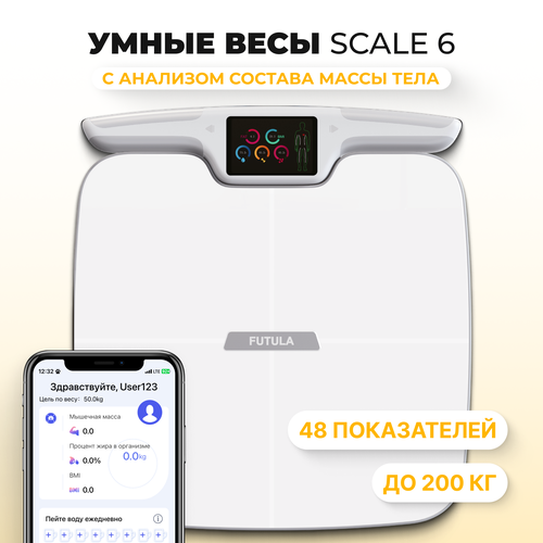 Умные весы напольные Futula Scale 6 (White) умные напольные весы futula scale 3