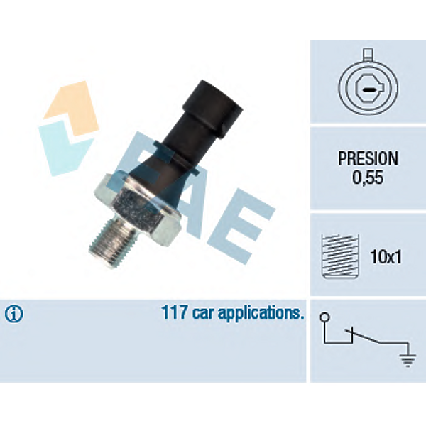 FAE 12436 (12436FAE / 1252555 / 1252573) датчик давления масла