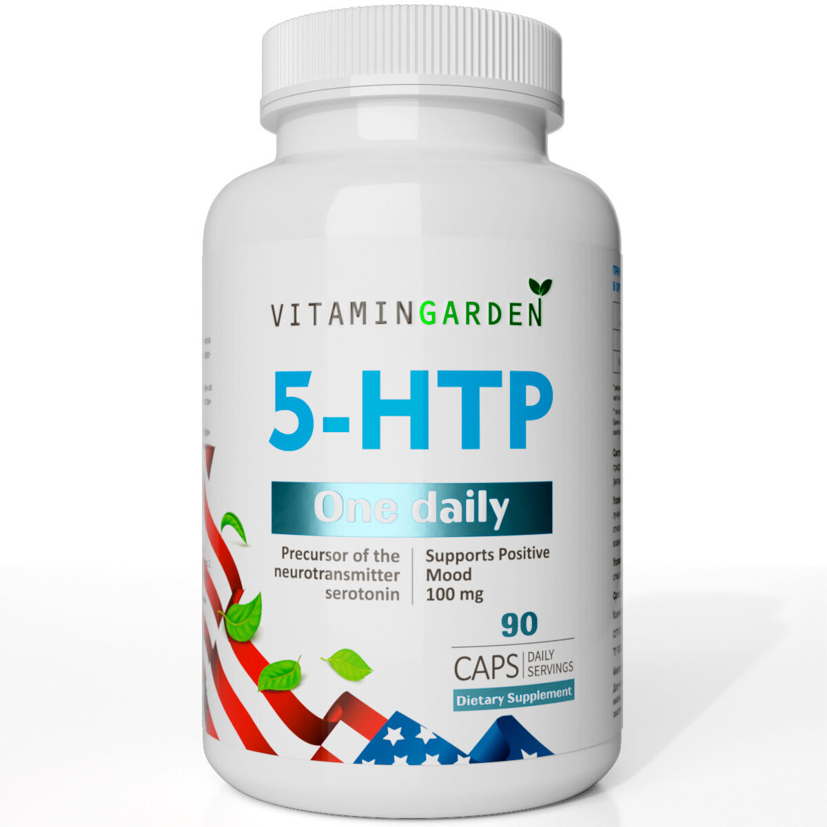 5HTP, Триптофан, витамины при депрессии, для похудения и улучшения сна, аминокислота, 90 капсул