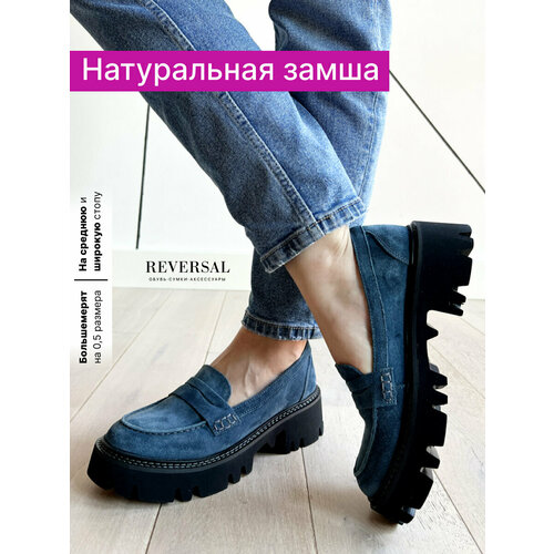 Лоферы Reversal, размер 41, черный, синий кроссовки женские сетчатые на платформе дышащие лоферы увеличивающие рост модная летняя обувь