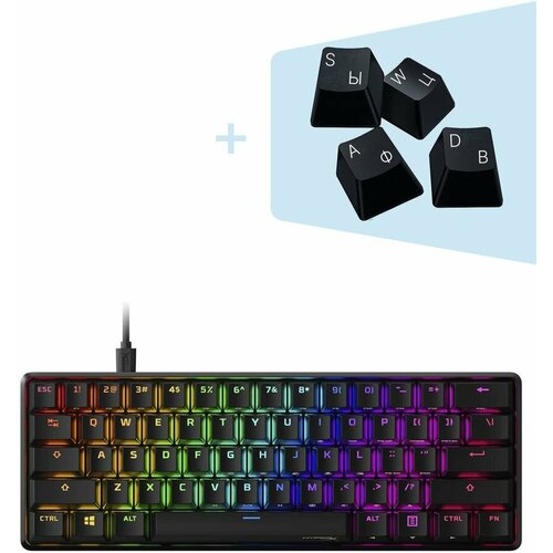Клавиатура HYPERX Alloy Origins 60 механическая черный USB LED 4P5N4AAABA 1019100₽