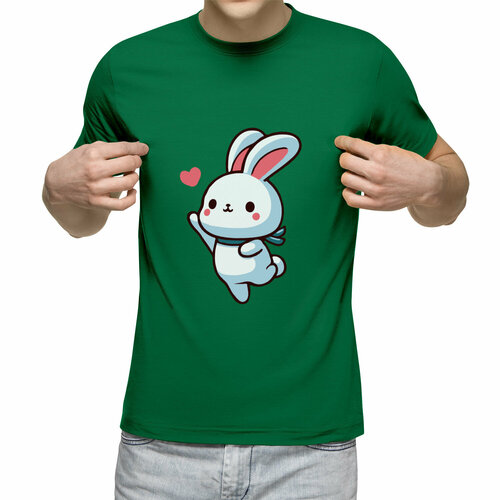 Футболка Us Basic, размер M, зеленый мужская футболка милый тюлень и сердечко любовь 2xl белый
