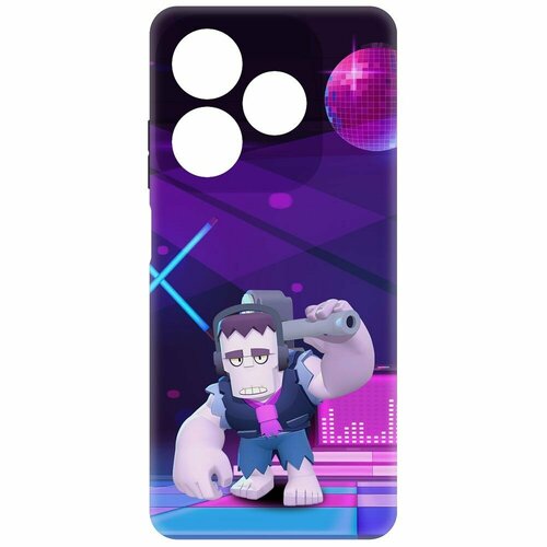 Чехол-накладка Krutoff Soft Case Brawl Stars - Фрэнк для ITEL P55 черный чехол накладка krutoff soft case brawl stars фрэнк для itel a17 черный