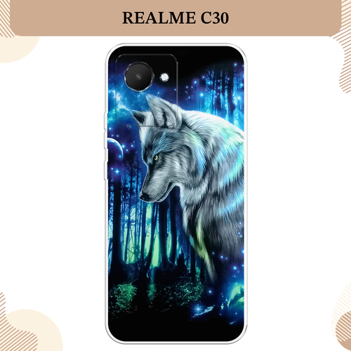 Силиконовый чехол Сказочный волк на Realme C30 / Реалми С30 силиконовый чехол на realme c30 реалми c30 сказочный лес