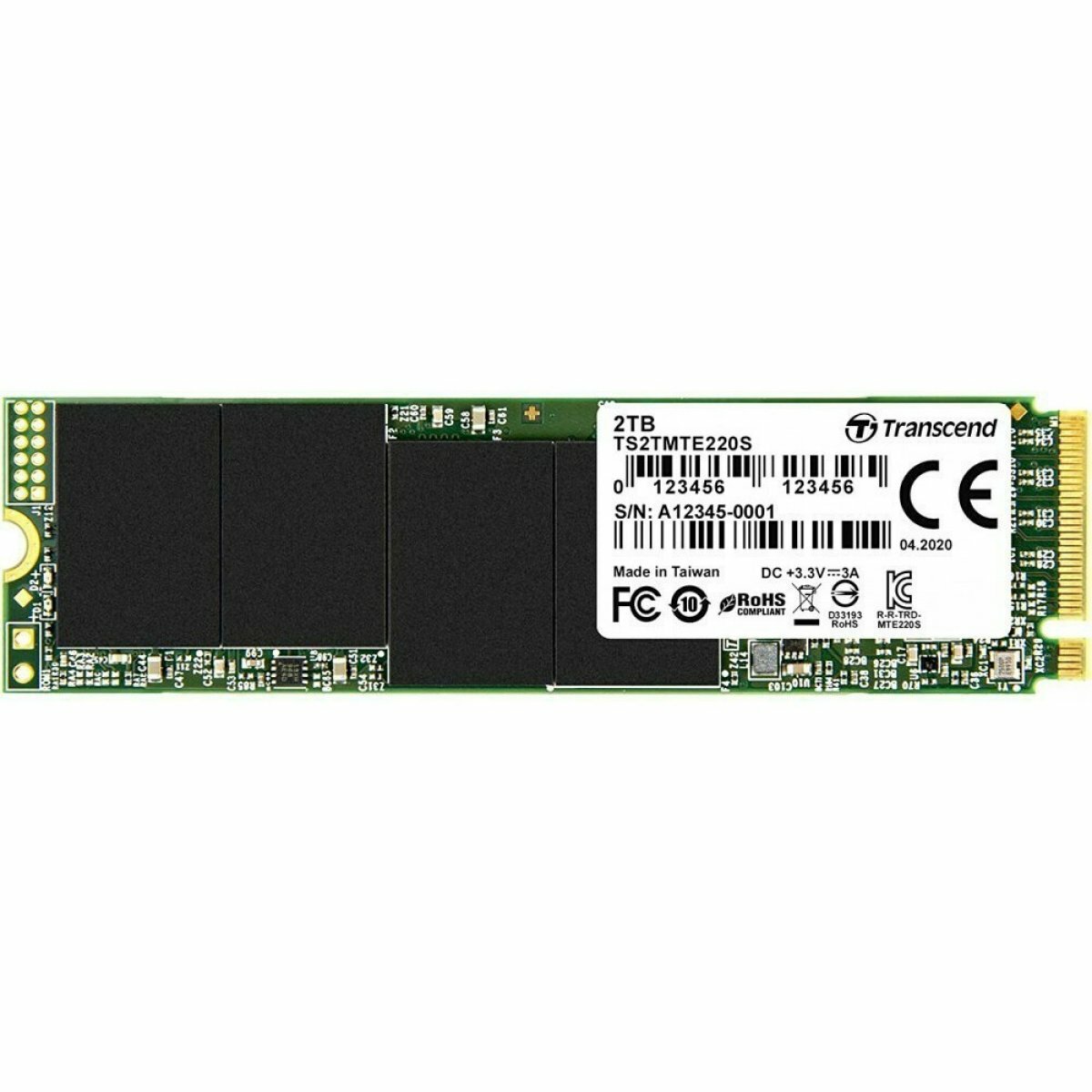 Накопитель SSD M.2 2280 Transcend MTE220S 2TB NVMe PCIe Gen3 x4 3D TLC 3500/2700MB/s IOPS 340K/310K MTBF 2M - фото №17