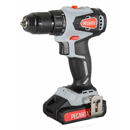 Дрель-шуруповерт аккумуляторная ДА-20-2ЛК-Б 20 Ач бесщеточный двигатель Ресанта 971200₽