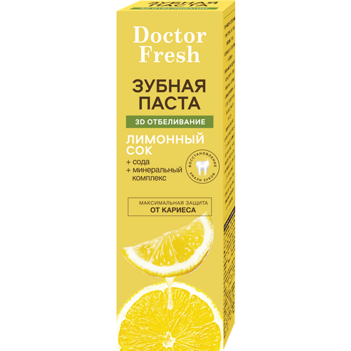 Зубная паста Doctor Fresh 3D отбеливание Лимонный сок 75мл 600₽