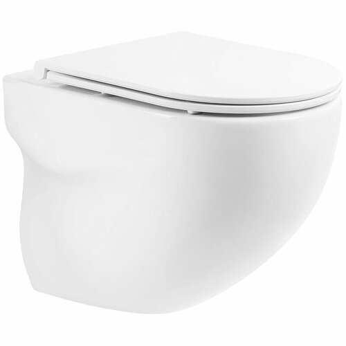 Унитаз подвесной BelBagno ONDA с сиденьем микролифт BB066CHR/BB870SC