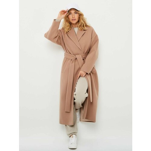 фото Пальто каляев, размер 50, бежевый