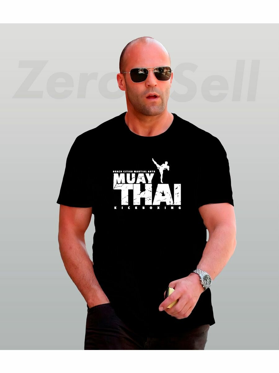 Футболка Zerosell муай тай muay thai, размер L, черный