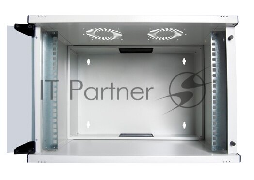 LANDE SET SOHO 19" Телекоммуникационный настенный шкаф 12U, 540х400х592мм, стеклянная передняя дверь, предсобранный, цвет серый (LN-SS12U5440-LG) - фото №8