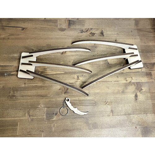 Набор Когти Рассомахи подарок брелок Керамбит из игр набор деревянного оружия подарок геймеру подарок мальчику 499₽