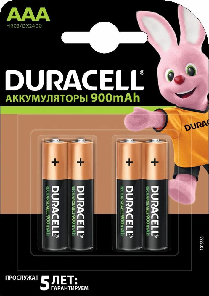 Аккумулятор Ni-Mh 900 мА·ч 1.2 В Duracell Recharge AAA/Turbo AAA/HR03