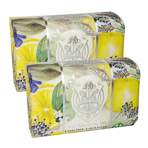 Мыло La Florentina Lemon & Lavender Лимон и Лаванда 200 г 2шт 8003085017330/набор мыло la florentina в наборе 3 150 г lavender лаванда