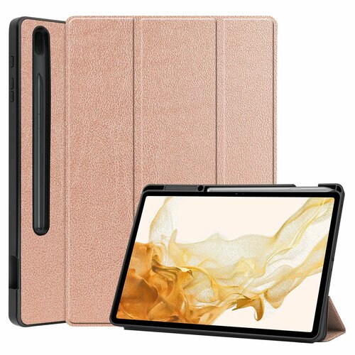 Чехол для Samsung Galaxy Tab S7+ / S7 FE / S8+ 12.4" (2022) розовое золото TPU