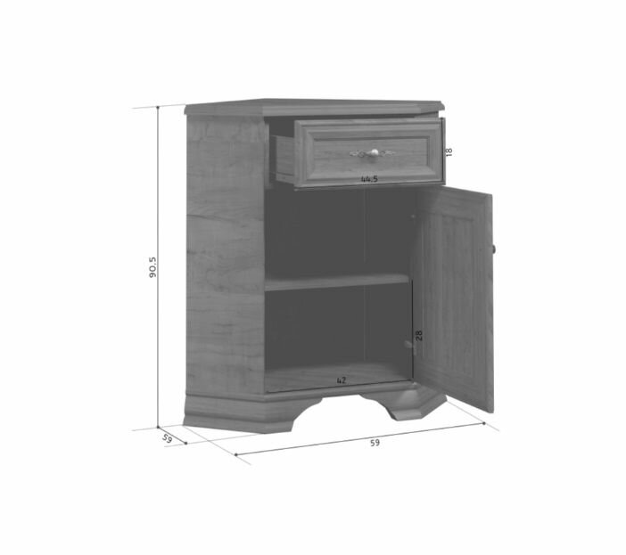 фото Тумба БРВ-мебель Кентаки KOMN1D1S