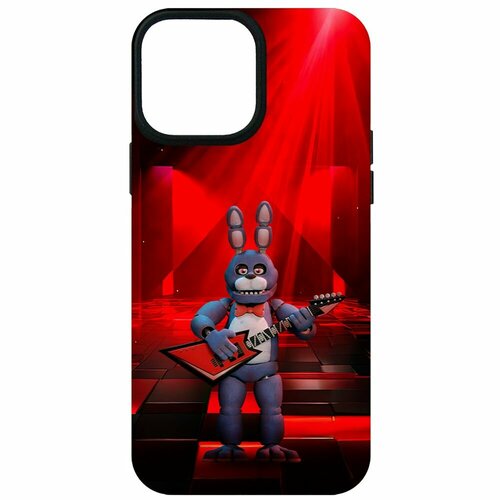 Чехол-накладка Krutoff Soft Case фнаф (FNAF) - Бонни с гитарой для iPhone 13 Pro Max черный чехол накладка krutoff soft case фнаф fnaf бонни с гитарой для iphone 13 pro черный