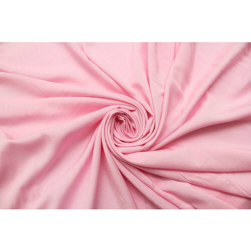 Ткань Вискоза плательная розовая, ш142см, 0,5 м плательная ткань вишнево розовая