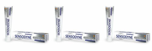 Sensodyne Зубная паста экстра отбеливание Ежедневный уход, 75мл, 3 шт