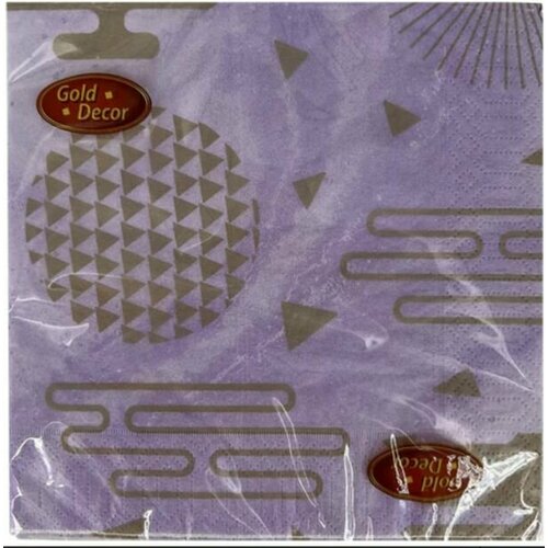 Салфетка Gold Decor 33*33 3 сл. (20 шт.) Скрепки ,2уп.