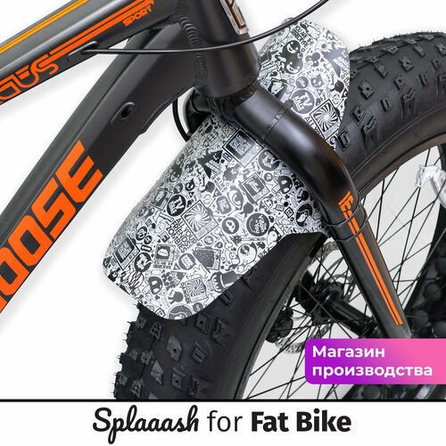 фото Велосипедное крыло mini wings fat bike comics, чёрный пластик