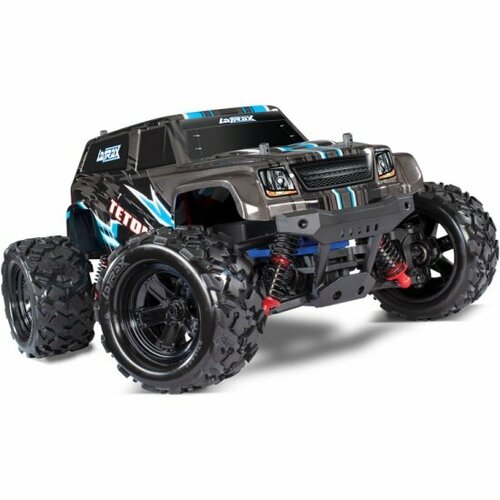 Автомобиль на радиоуправлении Traxxas LaTrax TRA76054-1-B Teton 1/18 4WD Fast Charger, черный, голубая полоса