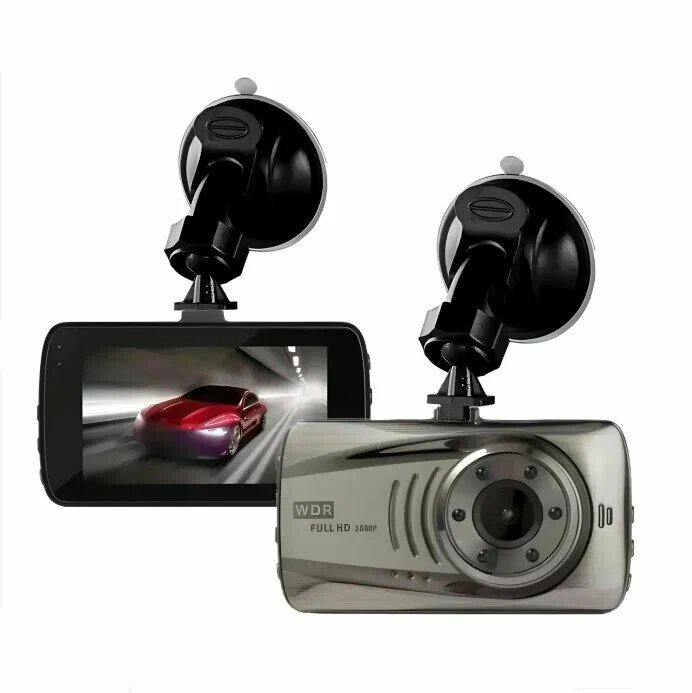 Видеорегистратор для автомобиля, 2 камеры, видеорегистратор с камерой заднего вида / Full HD 1080Р/ Датчик движения/ G sensor/3 дюйма/Обзор 170* Т671