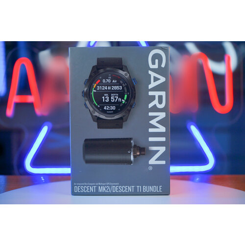 Garmin Descent Mk2i Bundle Titanium Carbon Gray DLC with Black Band Includes Descent T1 16776600₽
