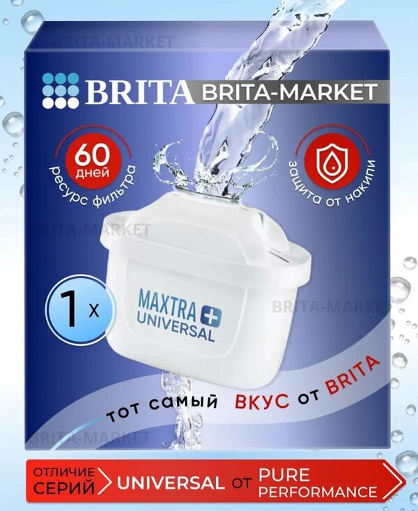 Фильтры для воды сменный картридж BRITA Maxtra+ Универсальный 1 шт
