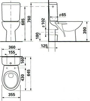 Унитаз-компакт Jika Zeta 2539.6.000.242.1, белый