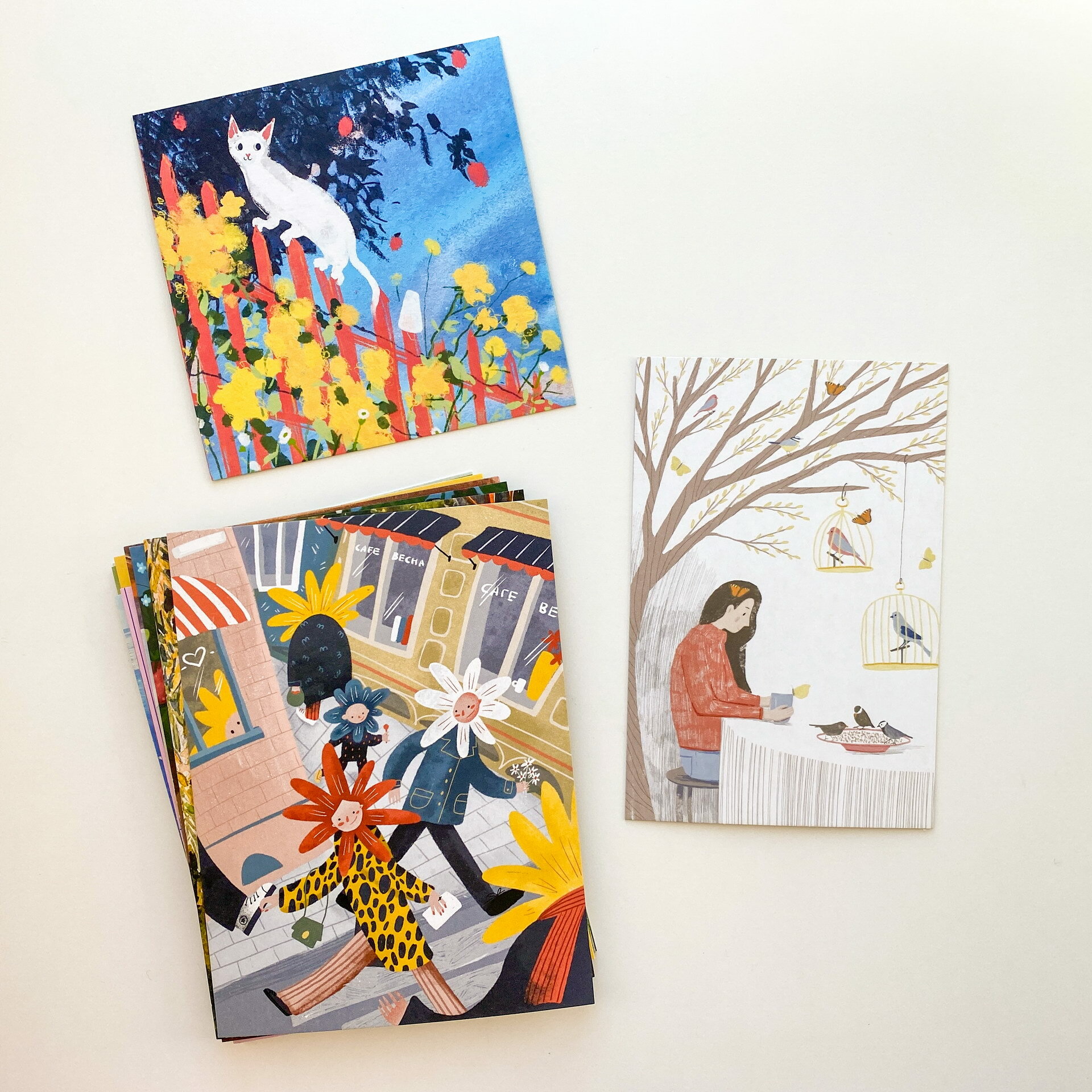 Набор почтовых эко-открыток Маленькие радости "Весна и цветы" (19 шт) для посткроссинга