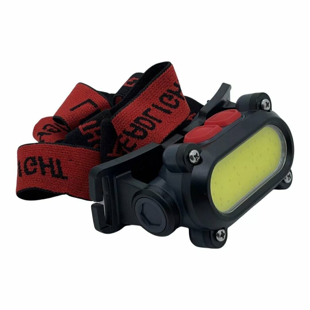фото Аккумуляторный налобный фонарь COB/ Красный + холодный белый KX-209