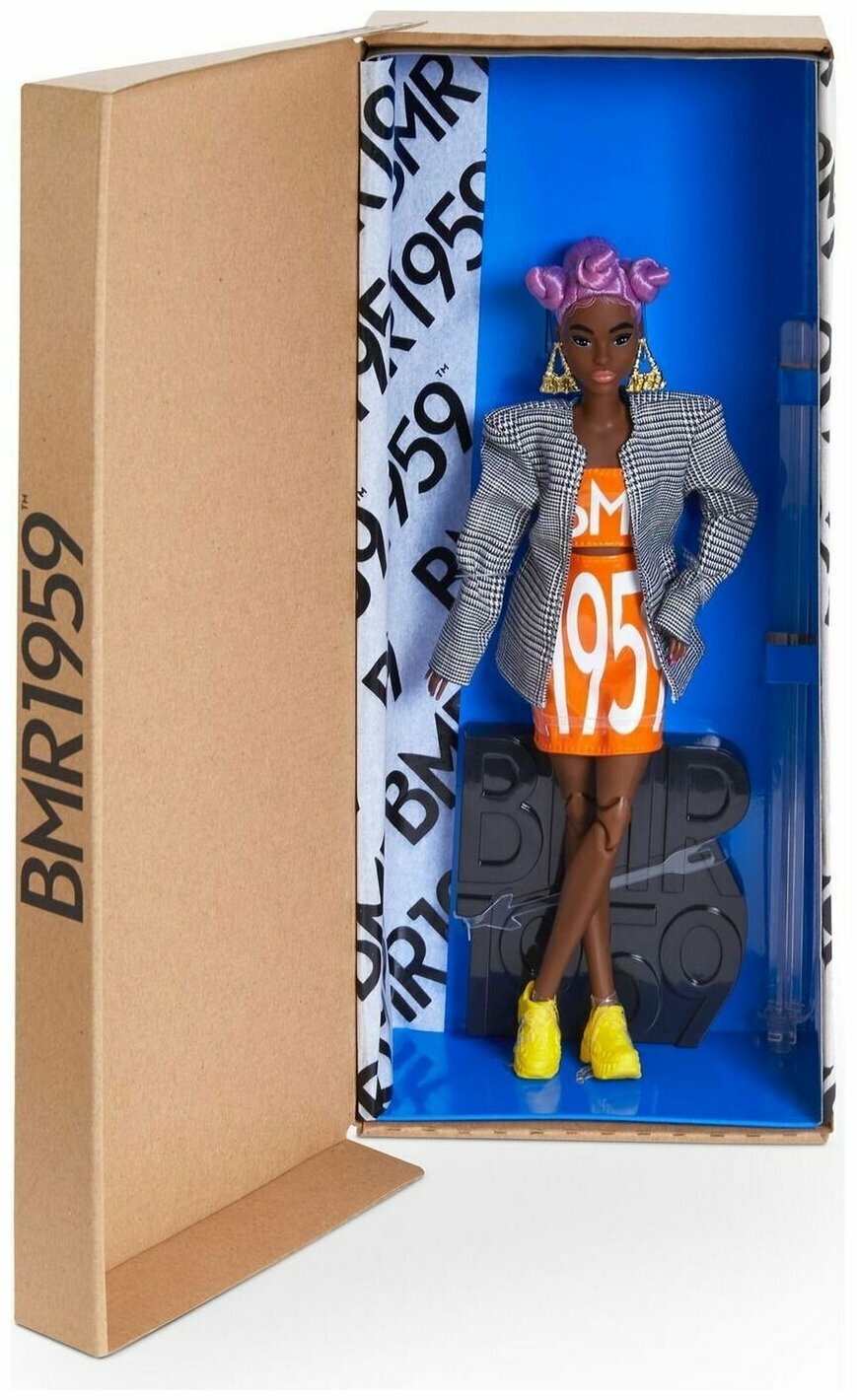Кукла Barbie BMR1959 коллекционная с сиреневыми волосами GNC46 размер платья: 100-110 см разноцветный