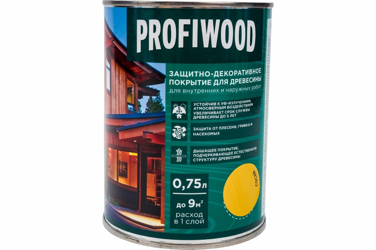 Пропитка Profiwood для дерева защитно-декоративная сосна 0.7 кг 72619