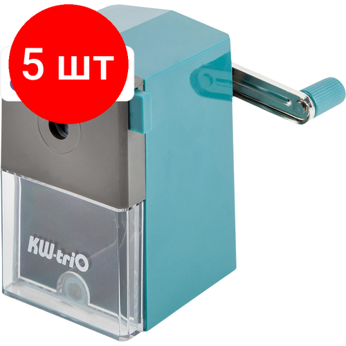 Комплект 5 штук, Точилка механическая KW-trio 305A цвет ассорти точилка kw trio 305a пластик ассорти