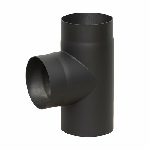 Тройник для дымохода КПД черный 90 градусов, сталь 2 мм, 120 мм