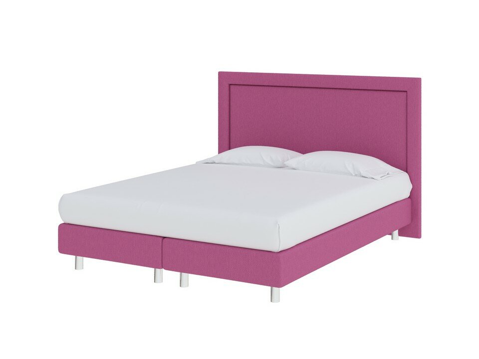 PROxSON Кровать London Boxspring Elite (Ткань: Рогожка Savana Berry (фиолетовый)) 90x200