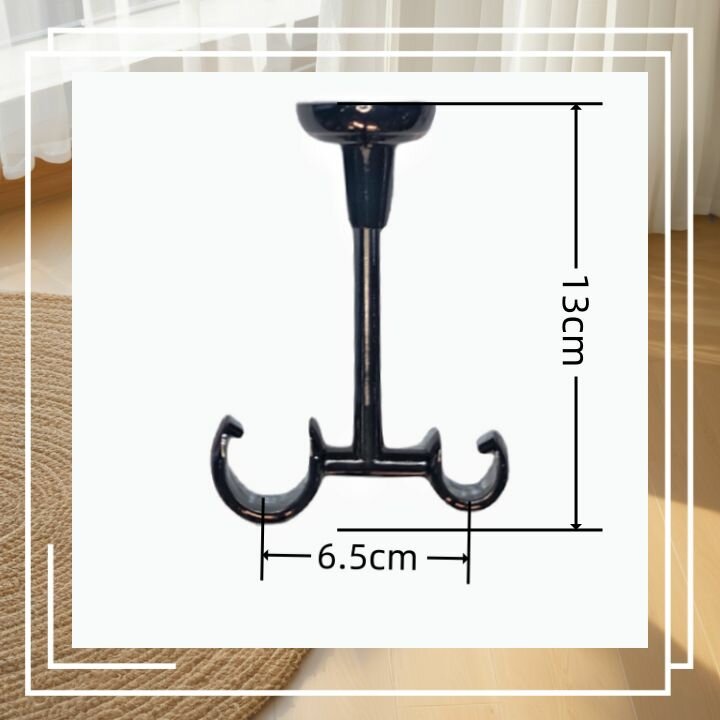 фото Двухрядный открытый потолочный кронштейн для металлического карниза D16/25