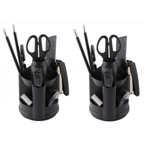 Органайзер настольный Attomex 10 предметов черный вращающийся 2 уп 1364₽