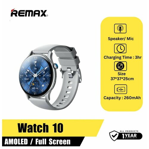 Смарт часы Remax WATCH10 AMOLED серый 480000₽